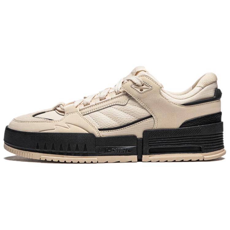 Li Ning Inner Presentation Cushioning, Wear Resistant Low top Skateboard Shoes Men's Yellow Gray