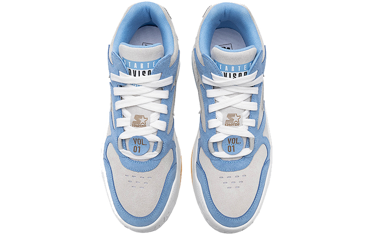 STARTER Suede Breathable Height Increasing Breathable Height Increasing Low top Skateboard Shoes Men's Blue White