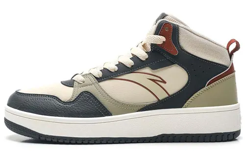 Anta Life Collection Textile, Synthetic Leather High top Skateboard Shoes Men's Yellow