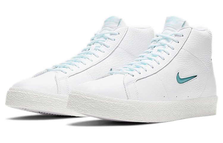 Кеды Nike Blazer Premium (бело-синие) — Белыйсиний — фото 3
