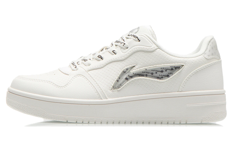 Li Ning Slip Resistant Abrasion Resistant Low top Skateboard Shoes Women's Mist White