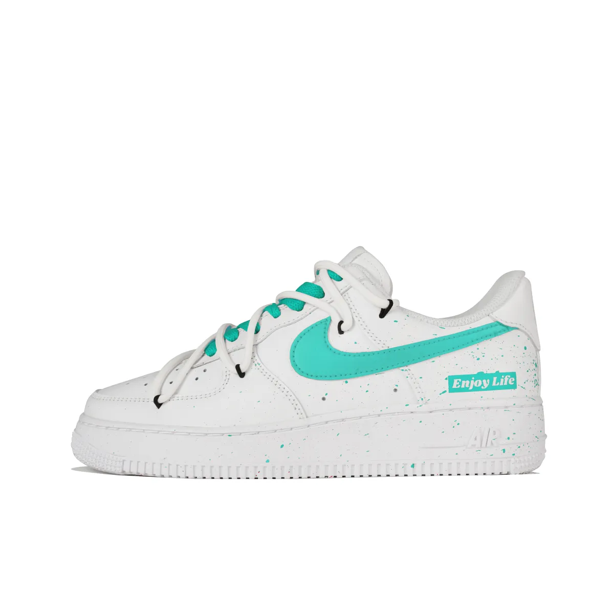 Nike Air Force 1 Low top Skateboard Shoes Women's White Green