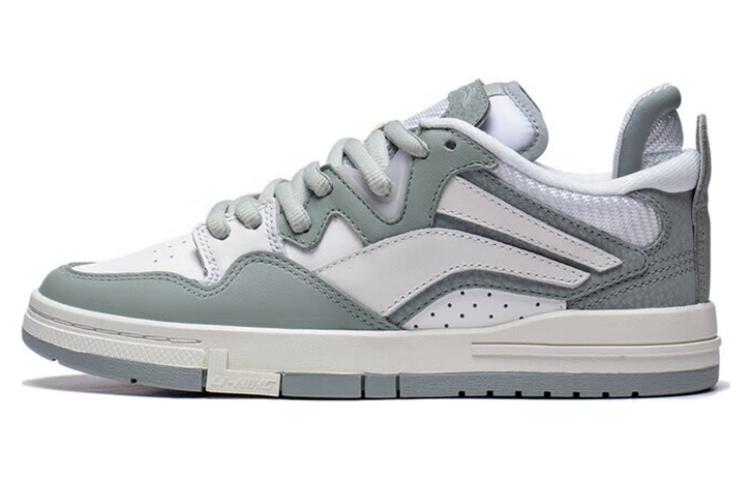 Li Ning Wave PRO Slip Resistant Cushioning Abrasion Resistant Support Low top Skateboard Shoes Women's Gray White