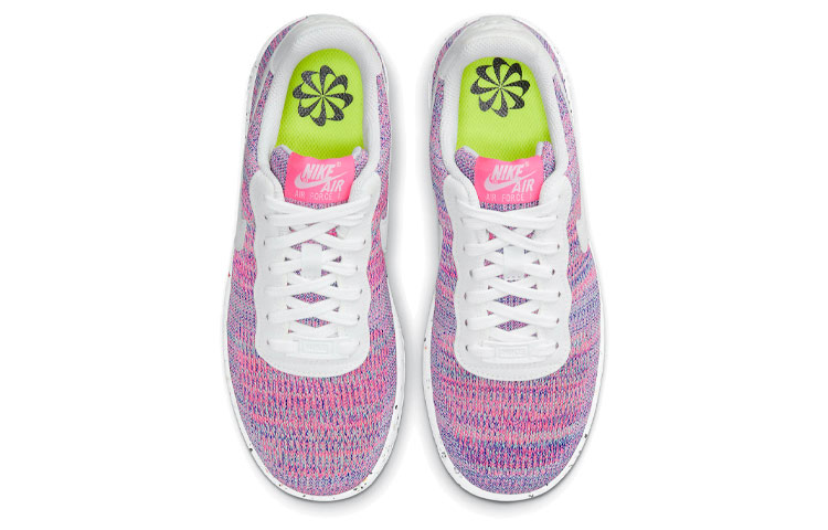 Женские кроссовки Nike Air Force 1 Crater FlyKnit (сиренево-розовые) — фото 4