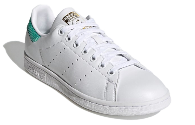 Женские кеды adidas STAN SMITH (бело-золото-зеленые) — фото 3