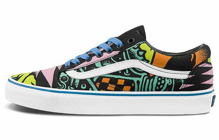 Кеды Vans Old Skool (черно-разноцветные) — фото 1