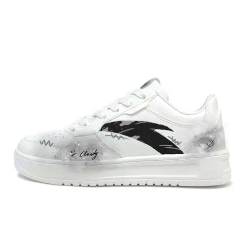 Anta Easy Abrasion Resistant Lightweight Wear resistant And Lightweight Low top Skateboard Shoes Unisex Black White
