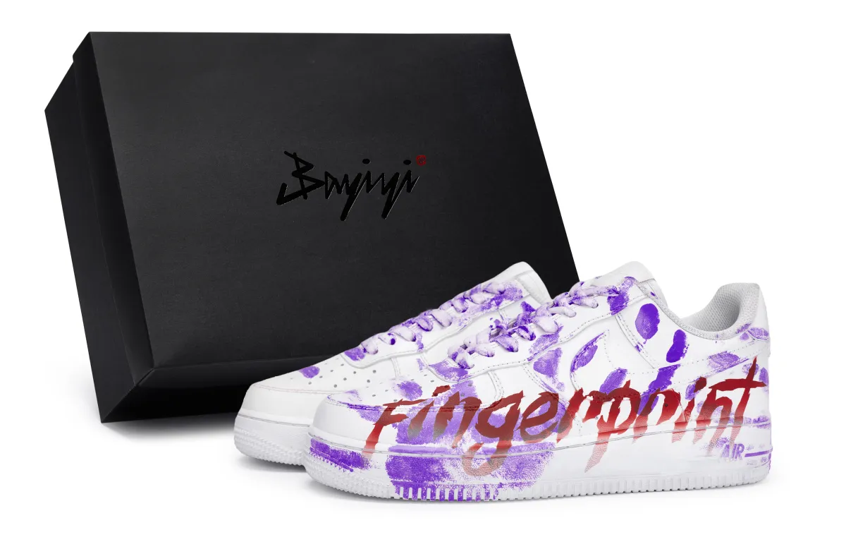 Nike Air Force 1 Slip Resistant Abrasion Resistant Low top Skateboard Shoes Unisex White Purple Red
