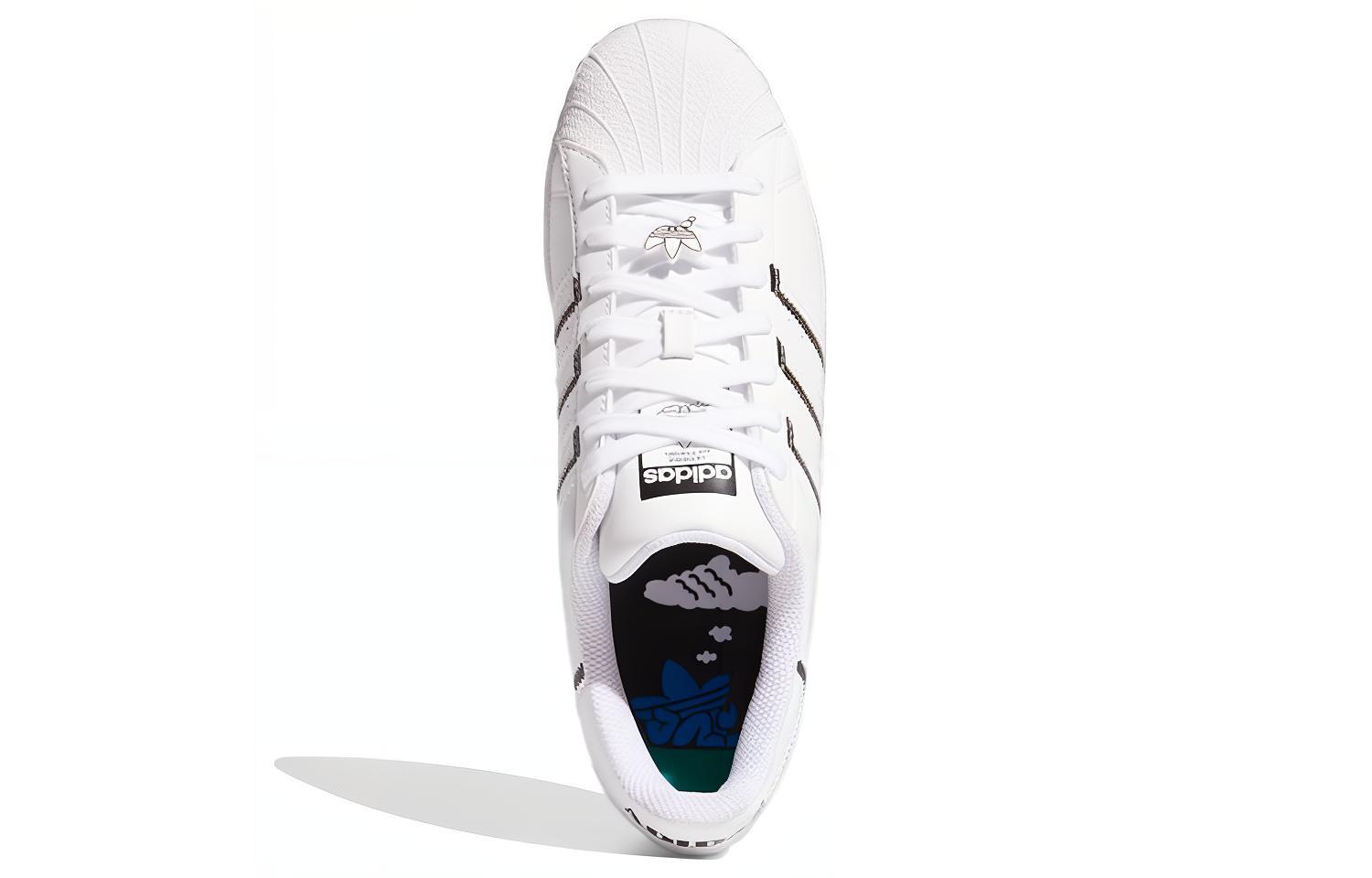 кроссовки adidas originals SUPERSTAR (бело-черные) — Белый / чёрный — фото 5