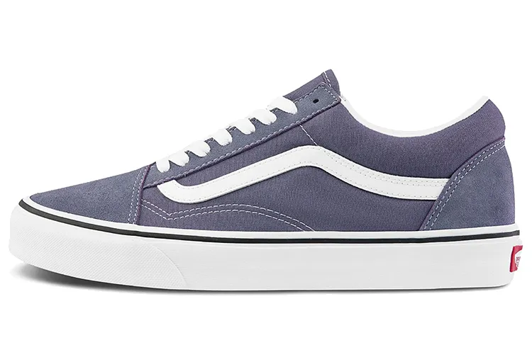 Vans Old Skool Vintage Abrasion Resistant Low top Skateboard Shoes Unisex Blue Purple
