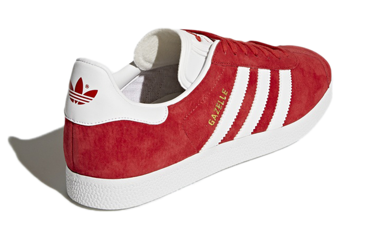 Мужские кеды adidas originals GAZELLE (красно-белые) — фото 4