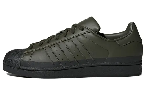 Adidas Originals SUPERSTAR Abrasion Resistant Low top Skateboard Shoes Unisex Dark Green