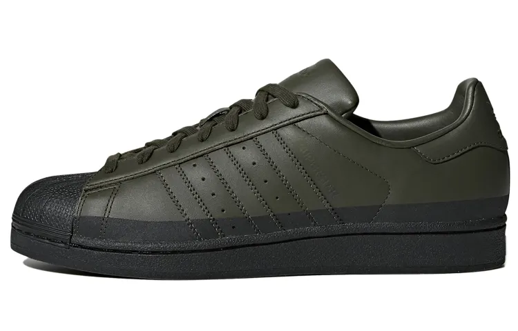 Adidas Originals SUPERSTAR Abrasion Resistant Low top Skateboard Shoes Unisex Dark Green