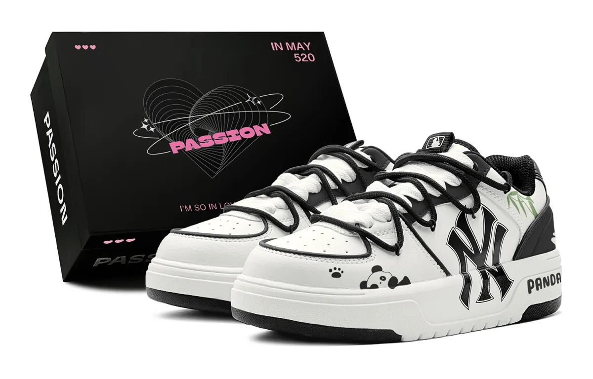 MLB Chunky Liner National Treasure Panda, Fun Graffiti Slip Resistant Slip Resistant Low top Skateboard Shoes Unisex
