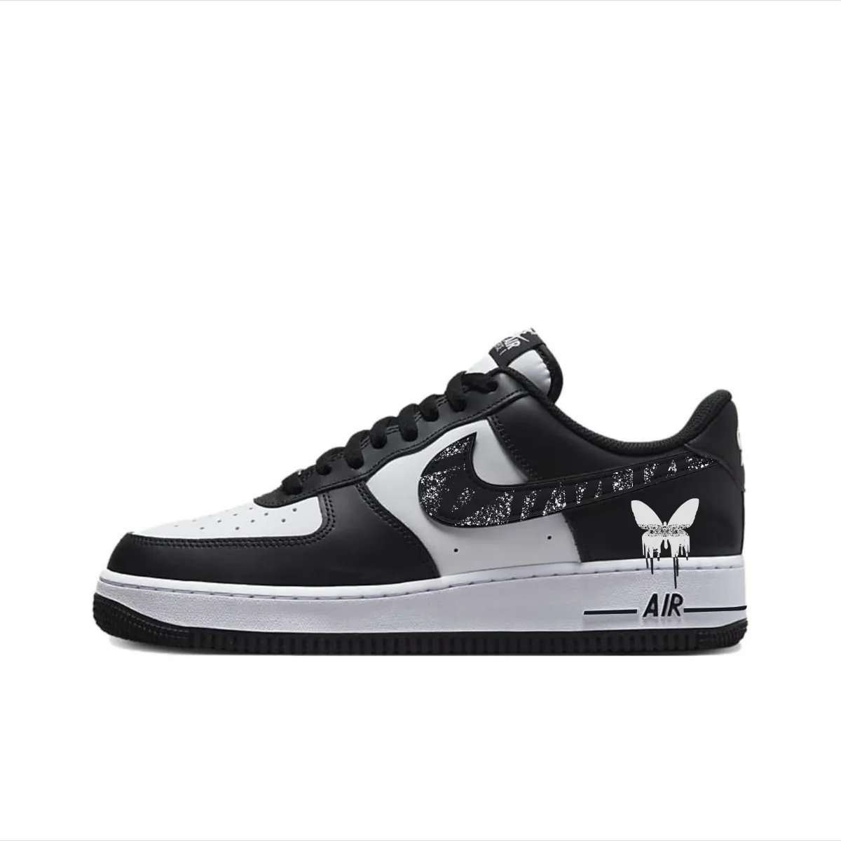 Nike Air Force 1 Slip Resistant Abrasion Resistant Balance Low top Skateboard Shoes Unisex White Black