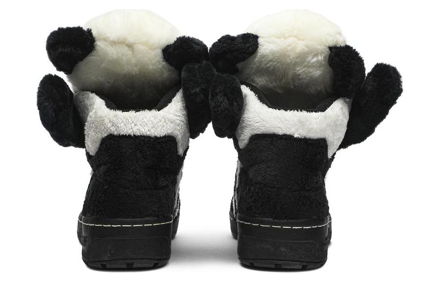 Кеды adidas originals JS Wings Panda Bear (черно-белые) — фото 4