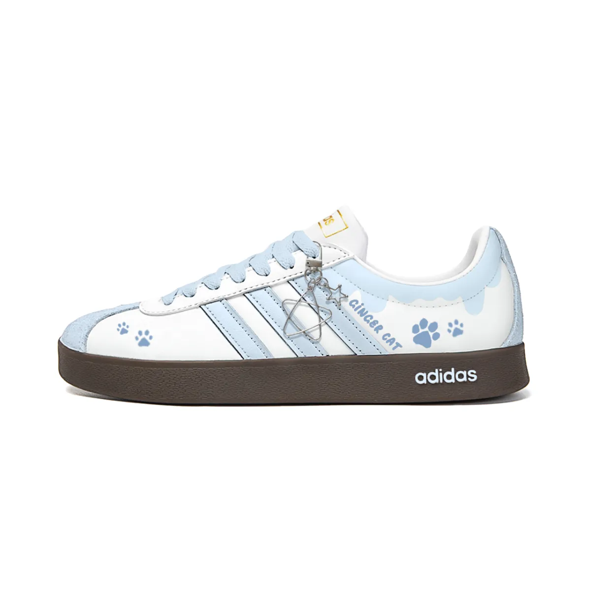 Adidas VL COURT 2.0 Starjoy Manufacturing, Blue Claw Shimmer Slip Resistant Cushioning Abrasion Resistant