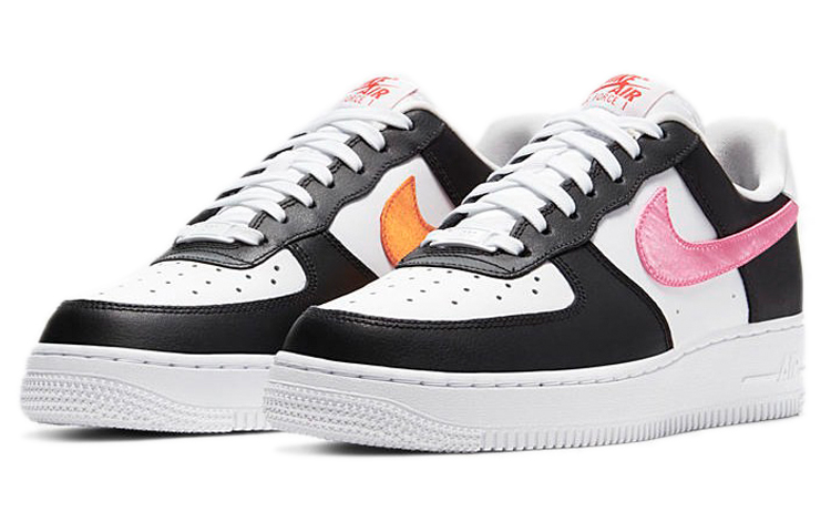 Женские кроссовки Nike Air Force 1 (черно-розово-белые) — Чёрныйрозовыйбелый — фото 1
