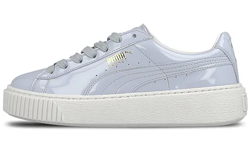 PUMA Basket Platform Patent Halogen Blue Women's