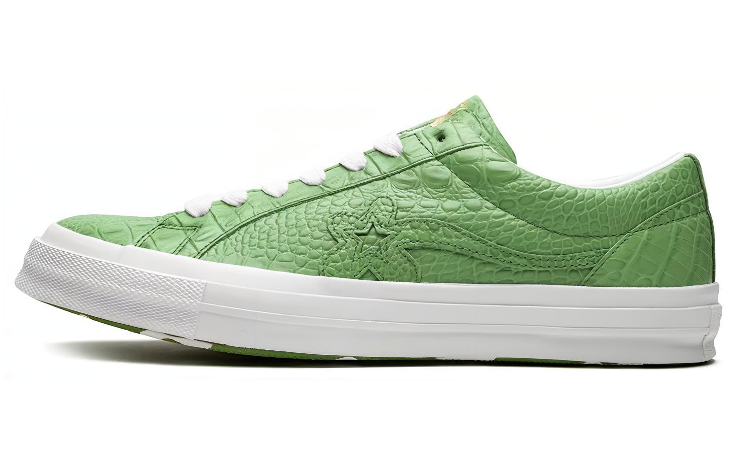 One Star Golf Le Fleur x One Star Converse Low 'Gator Collection - Forest Green'