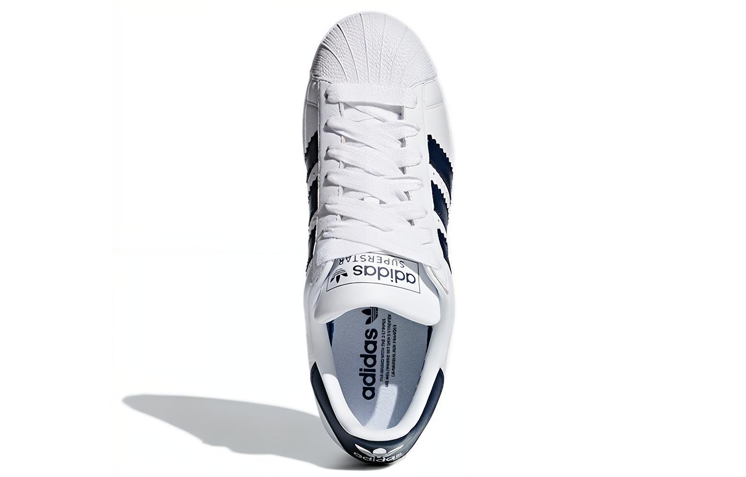 Мужские кеды adidas Originals Superstar (бело-синие) — фото 5
