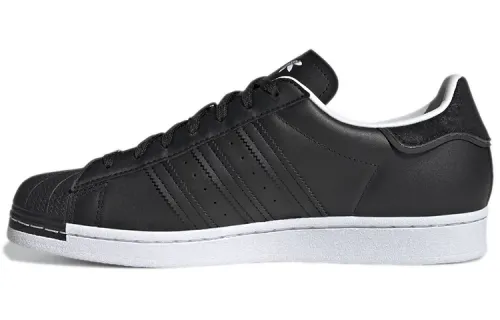 Adidas Originals Superstar Abrasion Resistant Low top Skateboard Shoes Men's Carbon Black