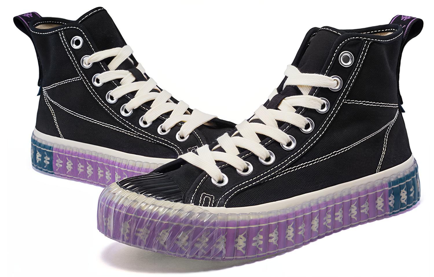 Kappa Lightweight Coverage High top Skateboard Shoes Unisex Black