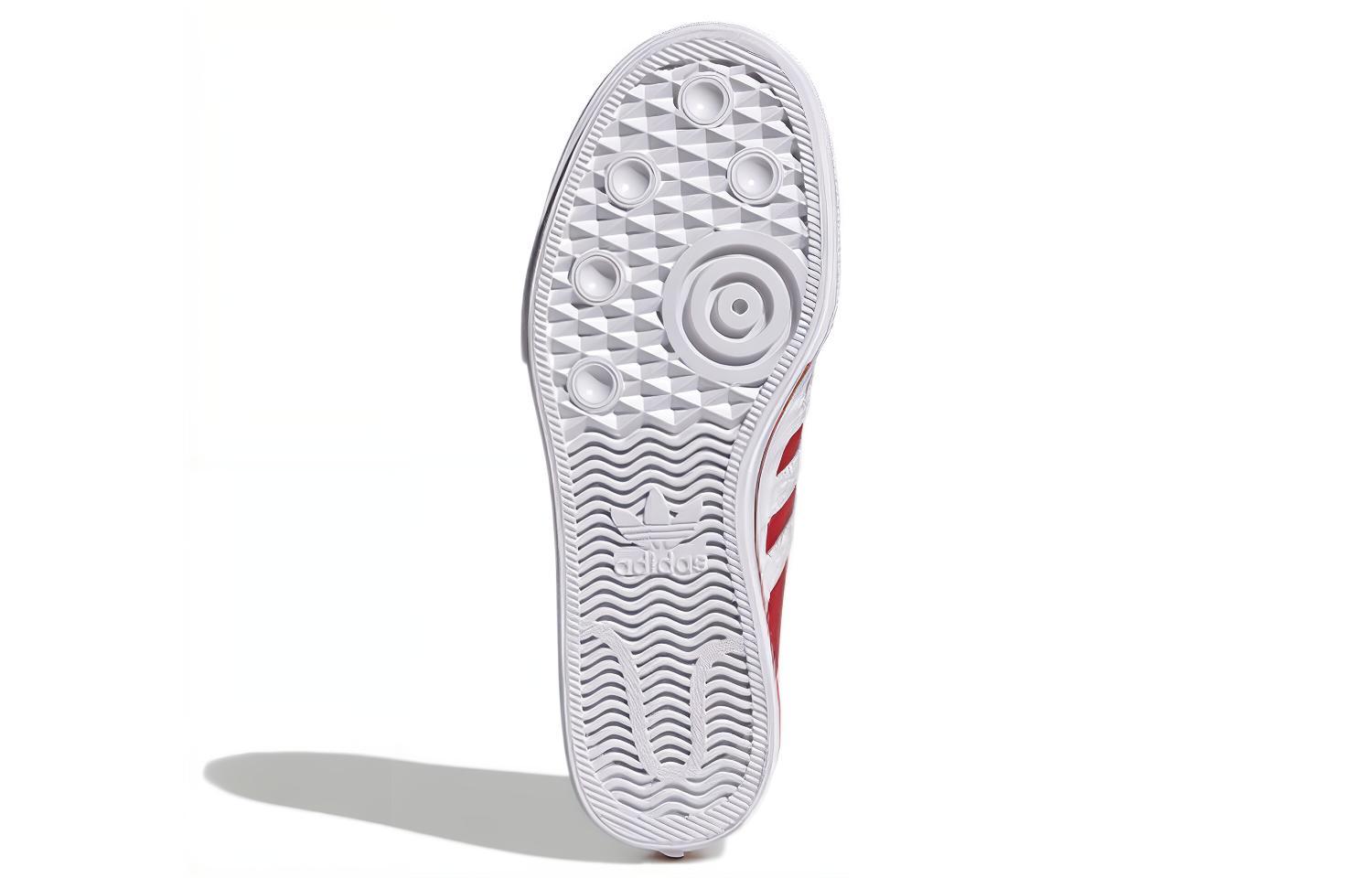 Женские кеды adidas originals NIZZA Rf Platform (красно-белые) — фото 6