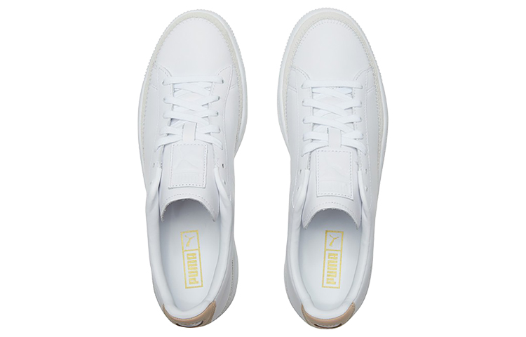 Кеды PUMA Basket Trim Block (белый / золотой) — фото 4