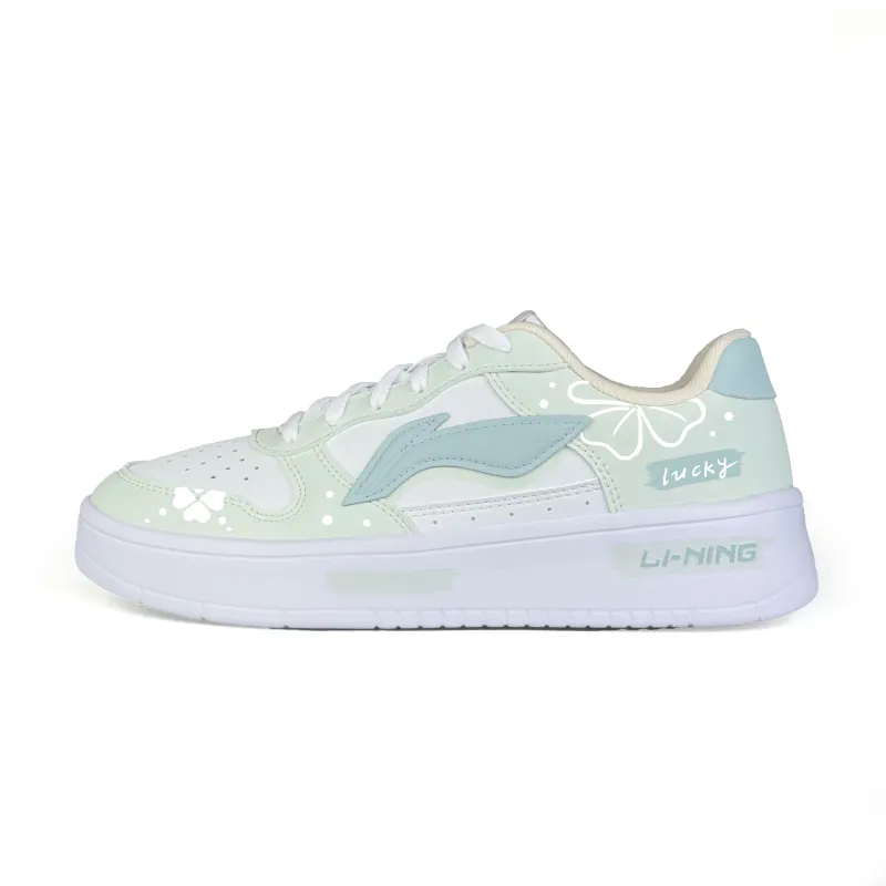 Li Ning Floating Boat Wear resistant And Lightweight Low top Skateboard Shoes Unisex Light Green
