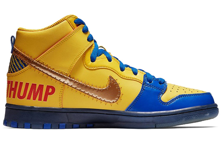 Мужские кеды Nike Dunk SB Doernbecher (сине-желтые) — фото 2