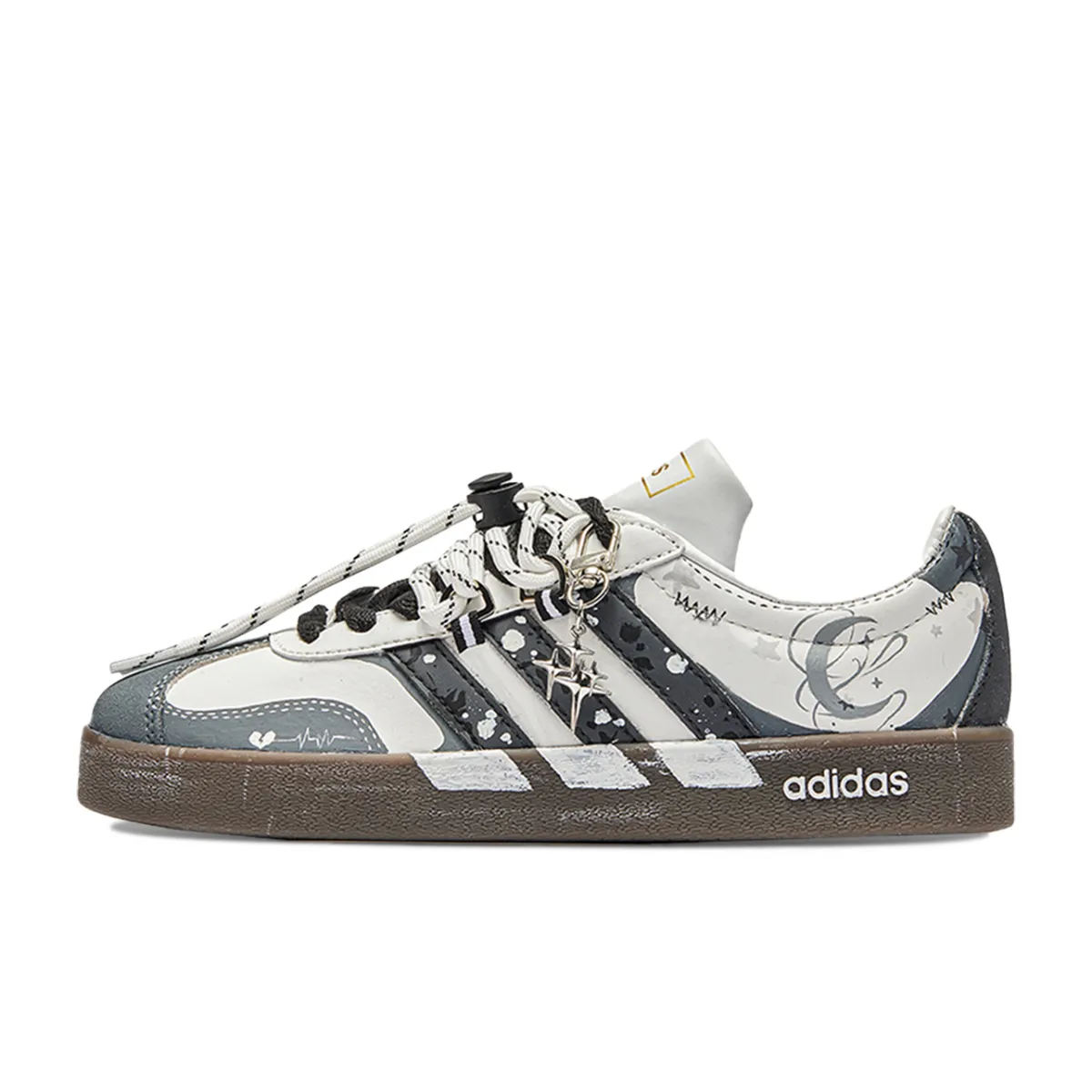Adidas VL COURT 2.0 Lively Island, Solitude Leather Abrasion Resistant Abrasion Resistant Low top Skateboard Shoes