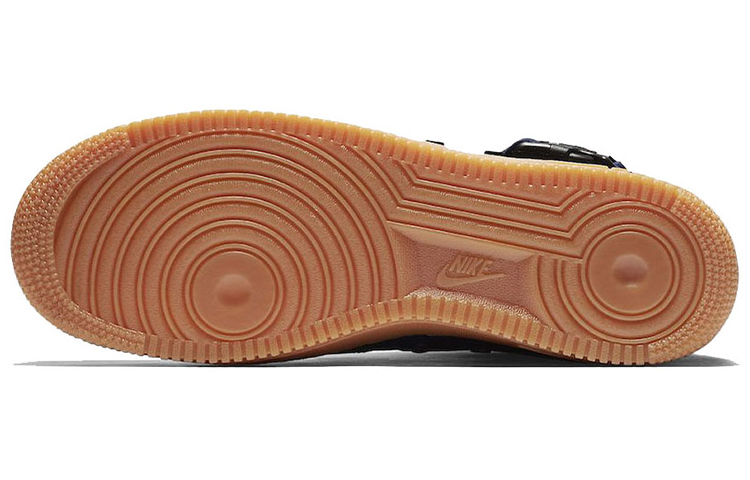 Мужские кеды Nike Air Force 1 Navy Gum OG (темно-синие с коричневой подошвой) — 午夜蓝/午夜蓝/黑 — фото 5