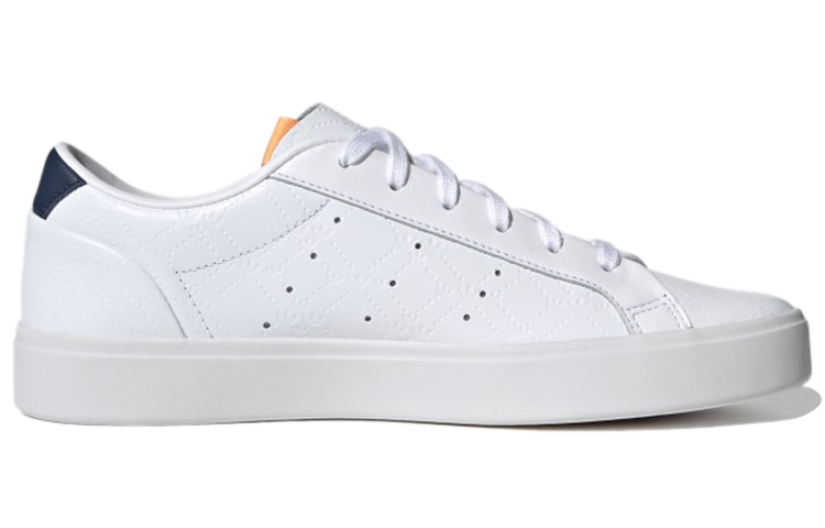 Женские кеды adidas originals Sleek (бело-розово-голубые) — фото 2