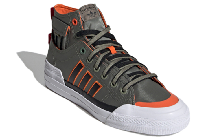 Кеды adidas originals NIZZA Hi Dl (зелено-белые) — фото 3
