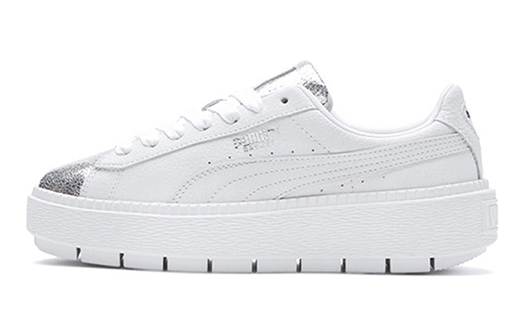 Женские кеды PUMA Platform Trace Bio Hacking (серебристо-белые)