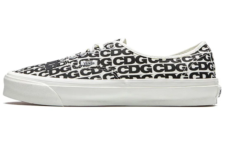 Vans x CDG Authentic OG LX Canvas Abrasion Resistant Low top Skateboard Shoes Unisex White Black