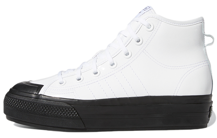 Женские кеды adidas originals NIZZA PLATFORM MID Rf Platform Mid (бело-черные)