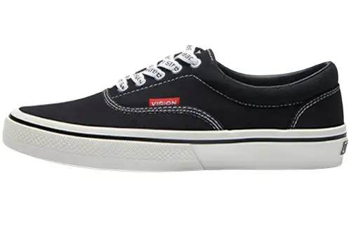 Vision Street Wear Canvas Lightweight Low top Skateboard Shoes Unisex Black