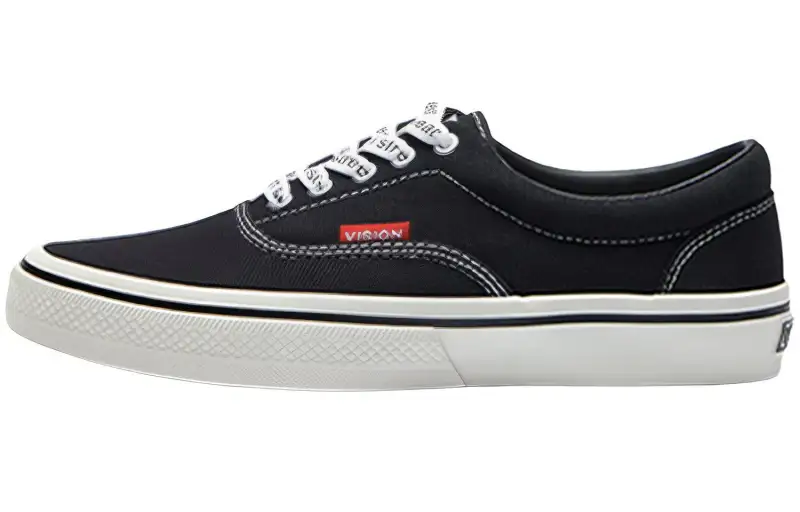 Vision Street Wear Canvas Lightweight Low top Skateboard Shoes Unisex Black