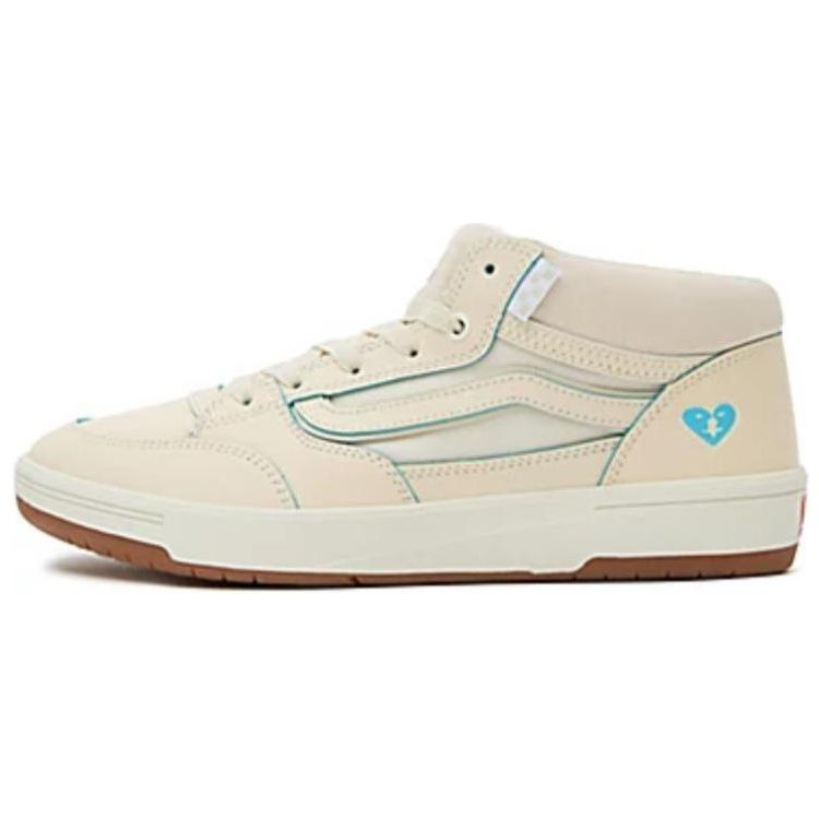 Vans Zahba Cushioning, Wear Resistant Mid top Skateboard Shoes Unisex Beige