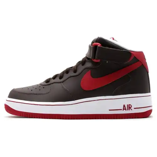Nike Air Force 1 Mid Baroque Brown Varsity Red GS