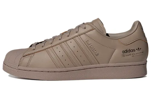 Adidas originals SUPERSTAR shell toe retro casual wear-resistant low-top sneakers men and women same style brown
