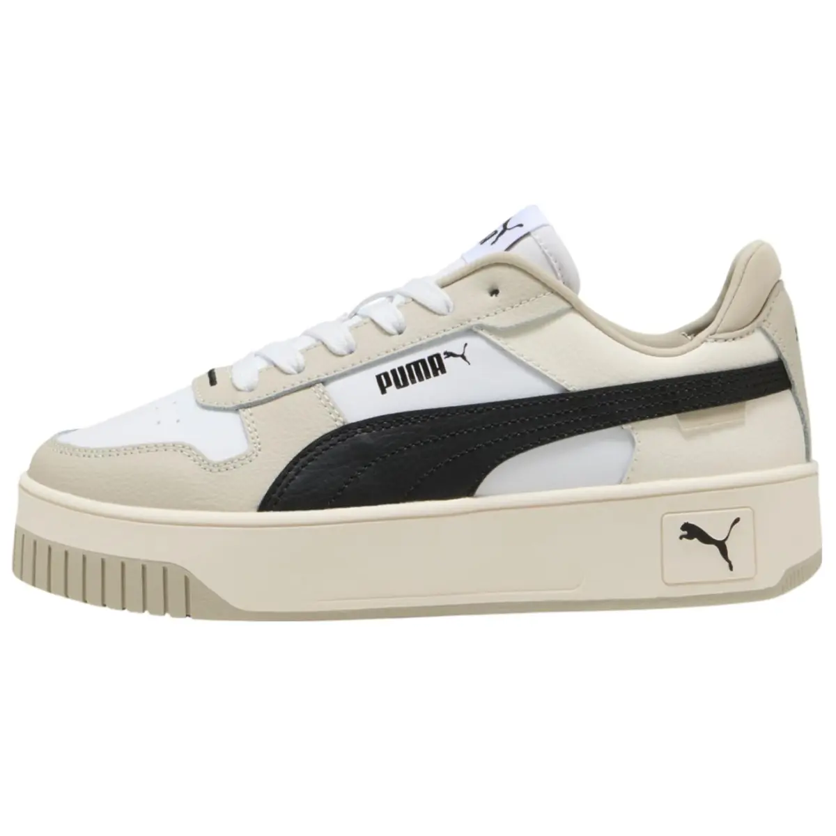 PUMA Carina Street Low top Skateboard Shoes Women's Beige White Black