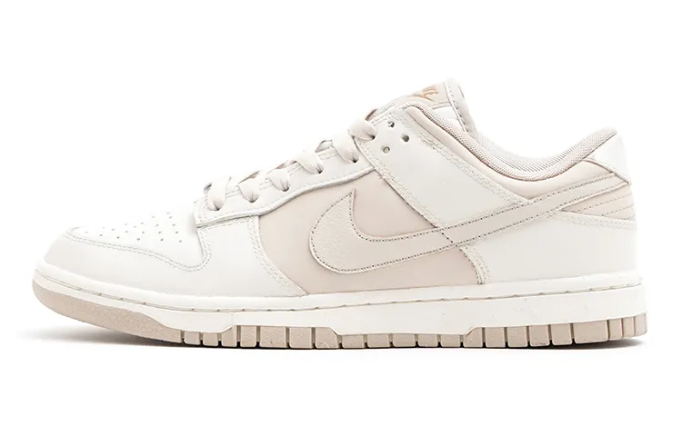 Nike Dunk Low 'Gold Swoosh' Low top Skateboard Shoes Women's Light Brown