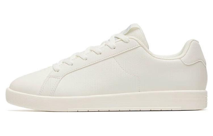 Anta Slip Resistant Abrasion Resistant Slip Resistant Abrasion Resistant Low top Skateboard Shoes Women's Ivory White