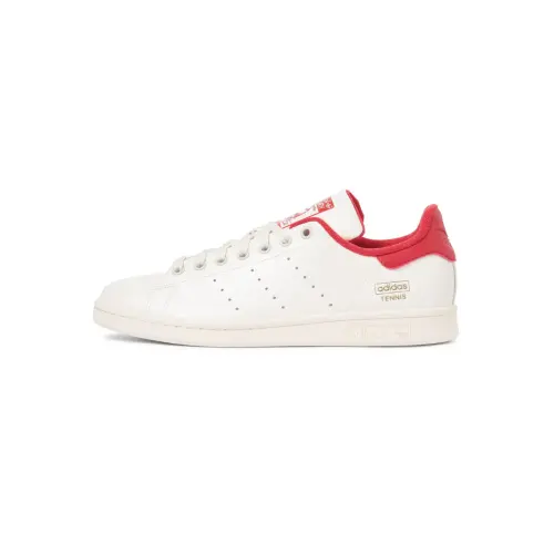 Adidas Originals Stan Smith Slip Resistant Abrasion Resistant Low top Skateboard Shoes Unisex White Red