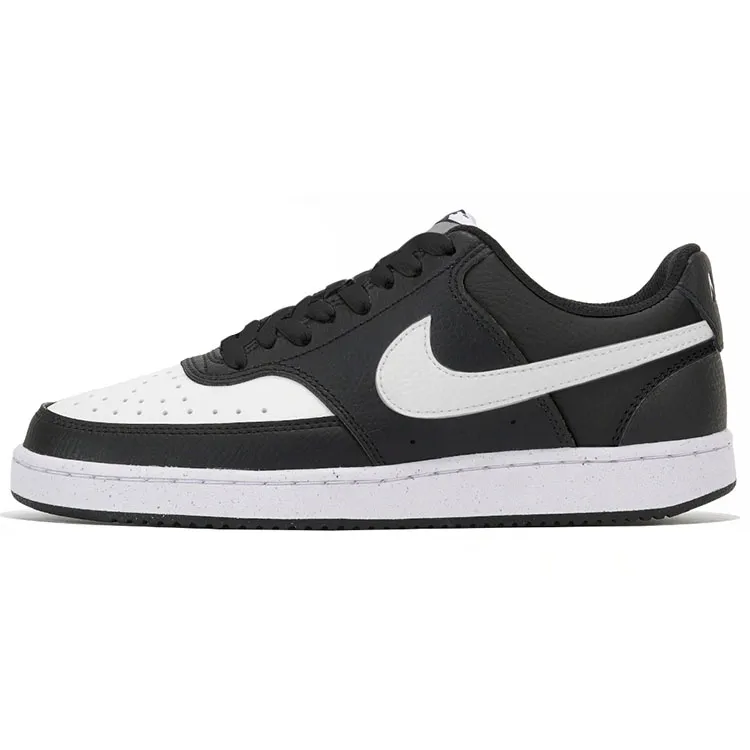 Nike Court Vision Abrasion Resistant Low top Skateboard Shoes Unisex Black White