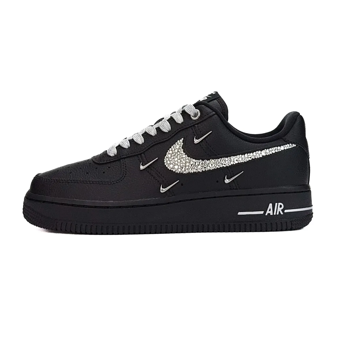 Nike Air Force 1 Night Legend Black Abrasion Resistant Low top Skateboard Shoes Women's Black