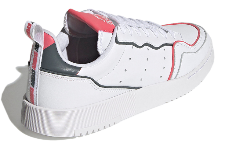 Кеды adidas originals Super Court (белые с красным и серым) — Белый / красный / серый — фото 4